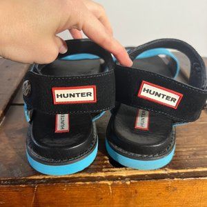 Hunter Original Leather Sandal sky-blue Size 8